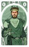  a_song_of_ice_and_fire armor artist_name beard brown_hair crown facial_hair game_of_thrones gloves green_eyes male_focus renly_baratheon simona_bonafini solo sword weapon 