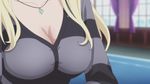  1girl animated animated_gif blonde_hair boku_wa_tomodachi_ga_sukunai bouncing_breasts breasts cleavage huge_breasts kashiwazaki_sena large_breasts long_hair necklace 