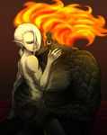  abs ass demise ghirahim lattedah licking male_focus muscle nude pecs penis size_difference the_legend_of_zelda yaoi 