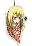  aoi_manabu blonde_hair blue_eyes blush gintama hanging heart human_head monster pandemonium-san_(gintama) rope slime solo 