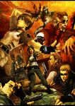  albert_wesker barry_burton beret biohazard blonde_hair brown_hair choker chris_redfield gloves gun handgun hat jack_r-abbit jill_valentine mirror monster multiple_boys multiple_girls rebecca_chambers reflection resident_evil richard_aiken short_hair shotgun spray_can sunglasses tyrant vest weapon zombie 