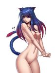  blue_hair cat_ears cat_tail final_fantasy final_fantasy_xiv karosu-maker miqo&#039;te miqo'te nipples nude pink_hair purple_eyes pussy tail two-tone_hair uncensored 