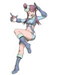  1girl dark_skin fuuro_(pokemon) genzoman gym_leader looking_at_viewer midriff navel nintendo pokemon pokemon_(game) pokemon_bw solo 