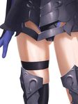  amino_(tn7135) armor armored_boots armored_dress ass_visible_through_thighs black_armor black_legwear blue_gloves boots cameltoe close-up elbow_gloves fate/grand_order fate_(series) gloves leotard mash_kyrielight shiny shiny_clothes skindentation solo standing thigh_boots thigh_strap thighhighs thighs 