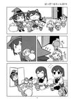  akagi_(kantai_collection) comic fairy_(kantai_collection) greyscale halloween halloween_costume highres hiryuu_(kantai_collection) kaga_(kantai_collection) kantai_collection monochrome multiple_girls page_number shishigami_(sunagimo) souryuu_(kantai_collection) tenzan_(kantai_collection) translated younger 