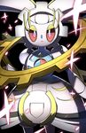  angry frown magearna nintendo no_humans pink_eyes pokemon pokemon_(game) red_sclera solo tagme 