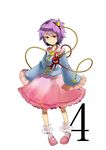  eyes hairband heart kakueki-teisha komeiji_satori purple_eyes purple_hair short_hair slippers smirk socks solo standing touhou 