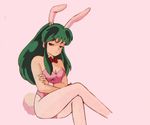  80's 80s angry animal_ears bunny_ears bunnysuit green_hair lum oldschool pantyhose urusei_yatsura 