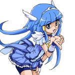  aoki_reika bike_shorts blue blue_eyes blue_hair blue_skirt choker cowboy_shot cure_beauty hair_tubes head_wings long_hair looking_at_viewer lowres magical_girl oekaki precure shorts shorts_under_skirt sidelocks skirt smile smile_precure! solo tiara uraki white_background wrist_cuffs 