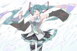  fhang hatsune_miku skirt thighhighs tie twintails vocaloid zettai_ryouiki 