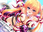  blonde_hair blue_eyes blush breasts cum cum_in_pussy hibiki_arisa large_breasts long_hair mahou_shoujo_arisa nipples open_mouth rape restrained solo tears tentacles thighhighs torn_clothes vaginal 