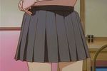  animated animated_gif bra brown_hair golden_boy katsuda_naoko panties skirt solo underwear underwear_only undressing 