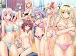  6+girls areolae artist_request blonde_hair blush bra breasts brown_hair character_request doi_sayaka game_cg grey_hair indoors large_breasts lavender_hair long_hair looking_at_viewer miyamoto_tsubasa mochizuki_nozomu multiple_girls navel nipples panties reika_mizuki saimin_class_wonderful sakuragi_ruri shinomiya_emiru short_hair sitting smile source_request standing tachibana_yukino topless underwear yuzuki_kei_(saimin_class) 