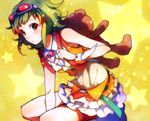  bad_id bad_pixiv_id goggles goggles_on_head green_eyes green_hair gumi masturi short_hair skirt solo star stuffed_animal stuffed_toy teddy_bear vocaloid wrist_cuffs 