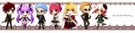  4boys alternate_costume asbel_lhant cheria_barnes copyright_name crown drill_hair eyepatch glasses gothic heterochromia highres hubert_ozwell long_image malik_caesars miyu_(matsunohara) multicolored_hair multiple_boys multiple_girls pascal richard_(tales) sophie_(tales) sunglasses sword tales_of_(series) tales_of_graces tuxedo two-tone_hair weapon wide_image 