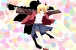  alternate_costume contemporary jacket kuze outstretched_arms rumia shoes single_shoe skirt socks solo spread_arms touhou 