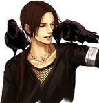  animal animal_on_shoulder bird bird_on_shoulder crow lily_(artist) lowres male_focus naruto naruto_(series) solo uchiha_itachi 