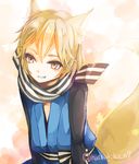  animal_ears fire_emblem fire_emblem_if fox_boy fox_ears fox_tail male_focus nishiki_(fire_emblem_if) orange_eyes orange_hair scarf solo tail yuuki_susumu 