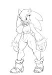  2016 anthro areola big_breasts breasts collar crossgender erect_nipples female hi_res huge_breasts nipples nude pussy slashysmiley solo sonic_(series) sonic_the_werehog werehog 