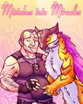  &lt;3 anonymous_artist borderlands brick_(borderlands) clothed clothing couple cringeworthy crossover duo eyes_closed fangs feral fur happy human legendary_pok&eacute;mon male_pregnancy mammal meme mistakes_into_miracles nintendo pok&eacute;mon pregnant raikou sabertooth_(feature) video_games what 