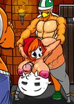  big_breasts boo breasts bros_(disambiguation) female ghost hammer hi_res invalid_tag jyto koopa male male/female mario_bros muscular nintendo scalie shygal shyguy slave spirit tools video_games 