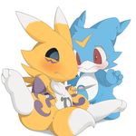  absurd_res blush bound chibi circumcision clamp cub digimon duo female game_(disambiguation) genital_mutilation hi_res male nekokagebevil plastibell pussy_clamp renamon scalpel string tourniquet_clamp veemon young 