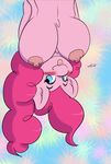  anthro anthrofied big_breasts blush breasts earth_pony equine female friendship_is_magic hanging_(disambiguation) hanging_breasts hi_res horse huge_breasts mammal mastergodai my_little_pony pinkie_pie_(mlp) pony smile solo tongue tongue_out under_boob upside_down 