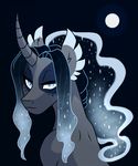  2015 ambiguous_gender blue_eyes blue_hair equine fan_character hair horn lopoddity mammal moon my_little_pony slit_pupils solo sparkle winged_unicorn wings 