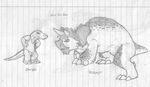  2011 anthro barefoot buttonverse clothing crocodile cub duo eye_contact feral greyscale hands_on_hips hi_res james_croc jeans lined_paper male mizzyam monochrome monster multiple_images pants pencil_(artwork) quadruped reptile rogaut scalie shirt side_view size_difference sketch standing tank_top traditional_media_(artwork) young 
