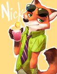  anthro canine chirenbo disney eyewear fox fur green_eyes hi_res male mammal nick_wilde solo sunglasses zootopia 