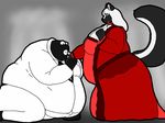  anthro bear big_breasts breasts gorix16 hand_kiss huge_breasts hyper mammal obese overweight skunk theasianfoxgal twillight 