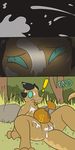  2016 after_rape after_sex anthro comic cum cum_covered cum_in_pussy cum_inside cum_on_face female forest hi_res kobold messy money nude outside pussy reptile scalie solo tree trout_(artist) 