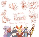  accelgor deerling espurr fennekin goodra group legendary_pok&eacute;mon meowstic mew nintendo nuzleaf oshawott pangoro pok&eacute;mon pok&eacute;mon_mystery_dungeon pokemon_super_mystery_dungeon samurott sawsbuck shadow-chu video_games 