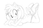  2016 amy_rose anthro big_breasts breasts butt clothed clothing female hedgehog hi_res looking_at_viewer mammal ravnic smile solo sonic_(series) topless 