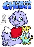  chibii con_badge cub diaper fur male marci_mcadam multicolored_fur plushie purple_fur shimajiro two_tone_fur white_fur young 