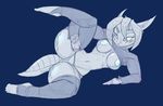  anthro blue_eyes breasts butt clothed clothing digital_media_(artwork) dragon female glowing glowing_bits hi_res legwear lying markings on_side panties partially_clothed pussy raised_leg raised_shirt shirt sketch small_tail smoldr_(kanel) solo spazman spots stockings underwear 