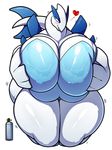  &lt;3 absurd_res alpha_channel anthro beak belly big_body big_breasts blue_skin blush breasts colored dragon female fin fingers glowing glowing_eyes hi_res horn huge_breasts inflatable legendary_pok&eacute;mon lipstick long_neck long_tail looking_at_viewer lugia navel nintendo overweight pok&eacute;mon signature simple_background smile solo tail_fin thick_thighs tiny_head transparent_background video_games walter_sache white_skin wide_hips 