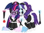 2014 absurd_res alpha_channel ball_gag bdsm blue_eyes bondage bound clothing costume cutie_mark duo duster equine feathered_wings feathers female feral friendship_is_magic fur gag hair hi_res horn magic maid_uniform mammal multicolored_hair my_little_pony nightmaremoons purple_feathers purple_fur purple_hair rarity_(mlp) riding_crop rubber simple_background skinsuit tight_clothing transparent_background twilight_sparkle_(mlp) uniform whip white_fur winged_unicorn wings 