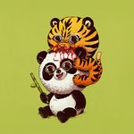  alex_solis ambiguous_gender bamboo bear blood cute duo feline gore mammal panda tiger 