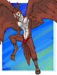  antlers avian bird flying horn iudicium86 owl owlalope_(character) sky wings 