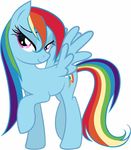  cutie_mark equine feathers female feral friendship_is_magic hair half-closed_eyes horse mammal multicolored_hair my_little_pony pegasus pony rainbow_dash_(mlp) rainbow_hair seductive simple_background smile solo wet wet_hair white_background wings 