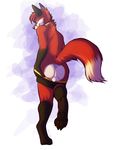  anus backsack balls boxers_(clothing) butt canine claws clothing digitigrade fox looking_back male mammal monado naughty_face nowandlater pawpads paws presenting raised_tail rear_view red_fox smile solo teasing underwear underwear_down underwear_pull undressing 