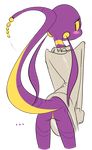  ... 2016 alpha_channel anthro blush bottomless butt clothed clothing ekans elpatrixf female georgia_(elpatrixf) nintendo pok&eacute;mon pok&eacute;morph pussy reptile scalie simple_background skinny snake solo standing sweater transparent_background video_games yellow_eyes 