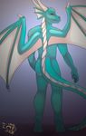  anthro butt digital_media_(artwork) dragon elwin_askal essien hi_res male nude rear_view wings 