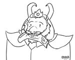  animated asgore_dreemurr beard caprine chewing crown facial_hair goat horn male mammal monster nen solo undertale video_games 