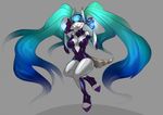  breasts female ghostli league_of_legends rubber simple_background smile solo unknown_species video_games 