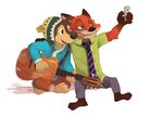  anthro bodi canine cellphone disney dog duo fox guitar lowergold male mammal musical_instrument nick_wilde phone rock_dog zootopia 