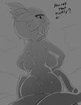  back_boob big_breasts big_butt breasts butt conker&#039;s_bad_fur_day duo female first_person_view flora_fauna flower hi_res hot_dogging lips looking_at_viewer looking_back male monochrome penis plant sunflower sweat theboogie video_games 