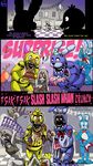  2016 animatronic bonnie_(fnaf) cake chica_(fnaf) comic female five_nights_at_freddy&#039;s five_nights_at_freddy&#039;s_2 food group guitar isismasshiro left_4_dead_(series) machine musical_instrument robot sharp_teeth teeth toy_bonnie_(fnaf) undead valve video_games witch_(left_4_dead) zombie 