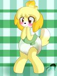  ad-sd-chibigirl animal_crossing anthro blush canine clothed clothing diaper dog feces female hi_res isabelle_(animal_crossing) mammal nintendo pooping scat solo video_games 